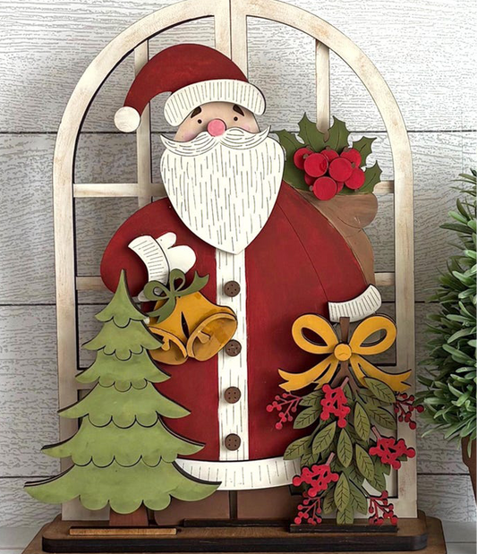 Santa arched window insert
