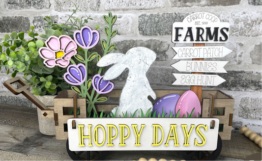 Easter Hoppy days Wagon/Raised Shelf insert kit