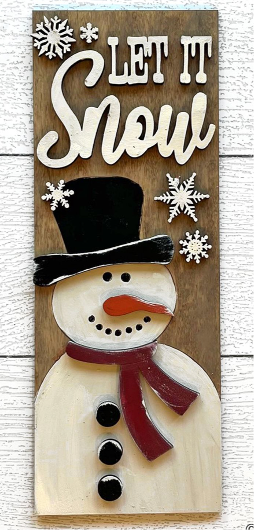 Let It Snow insert for light up box frame                   *Light up Box Frame sold separately