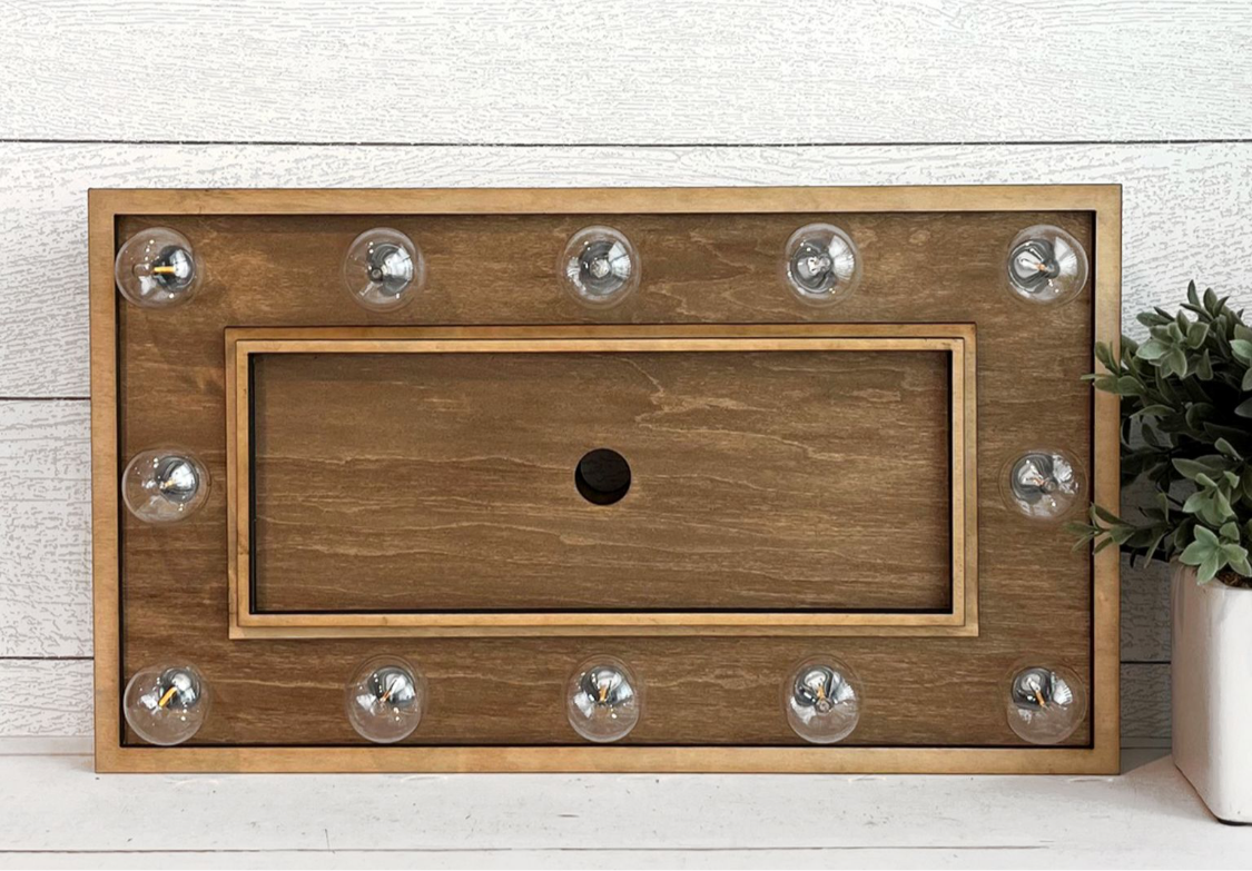 Light Up Frame Box Base.   (* Inserts sold separately)