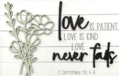 Love is kind chunky frame insert