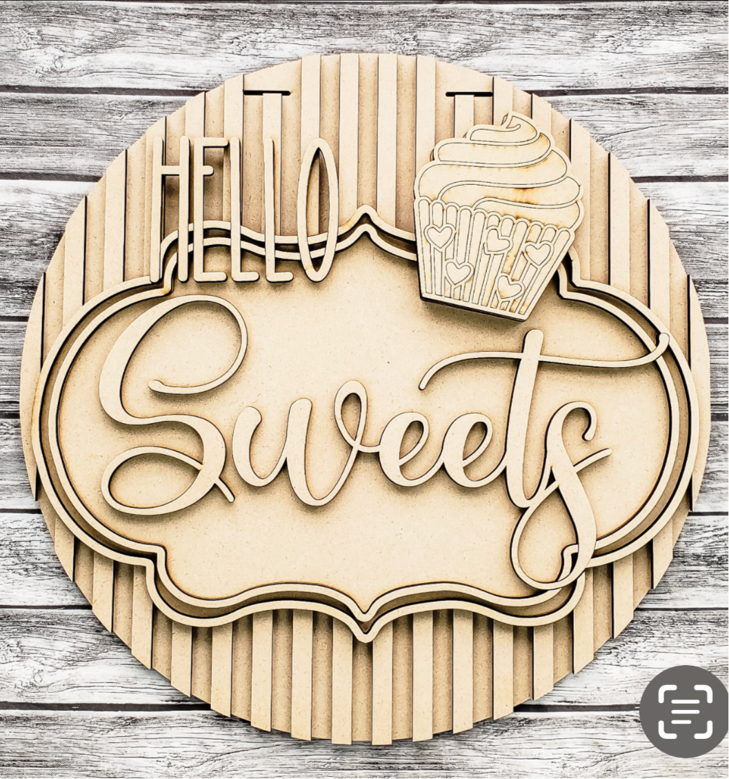 Hello Sweets  DIY Door Round