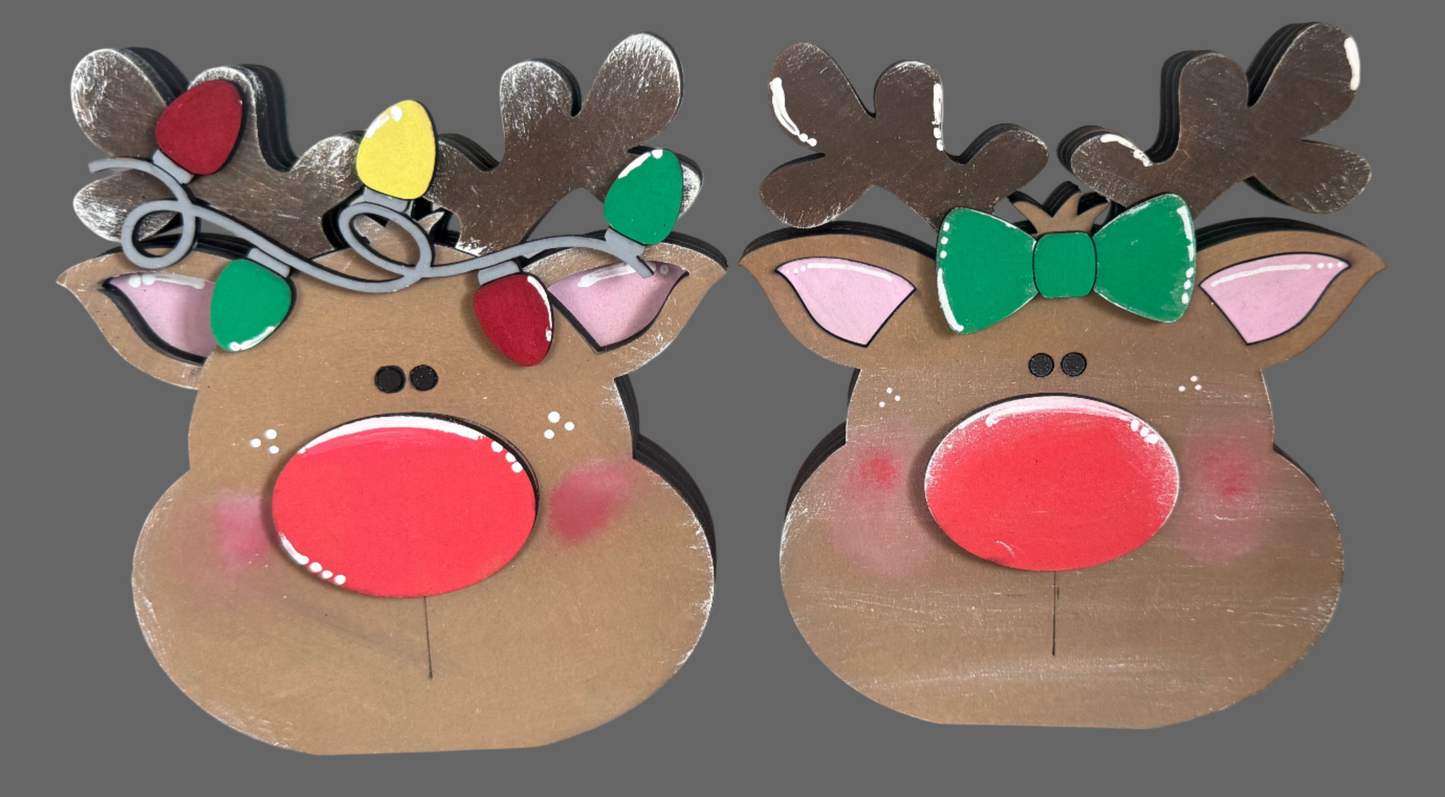 Reindeer head shelf sitters kit