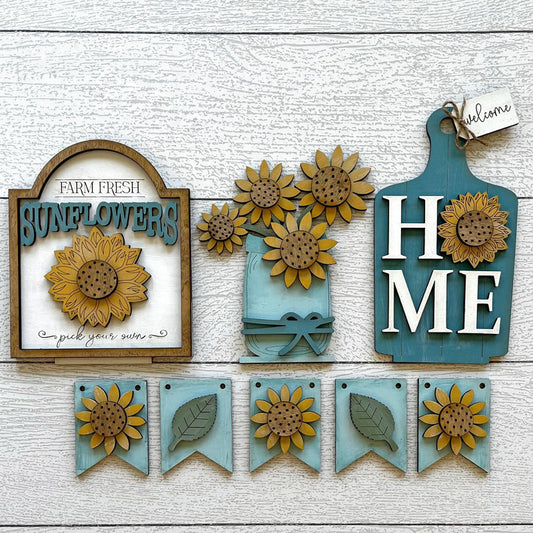 Decorative woods signs with sunflowers