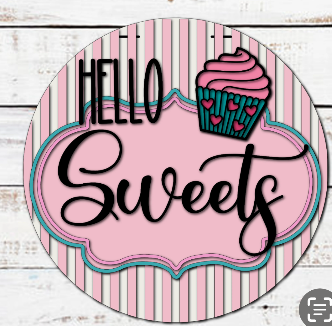 Hello Sweets  DIY Door Round