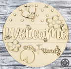 Welcome friends Lady bug Door Round DIY Craft