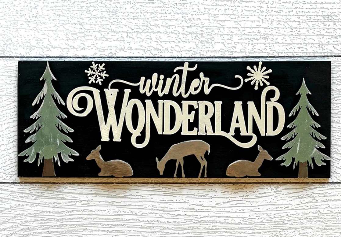 Winter wonderland insert for light box frame