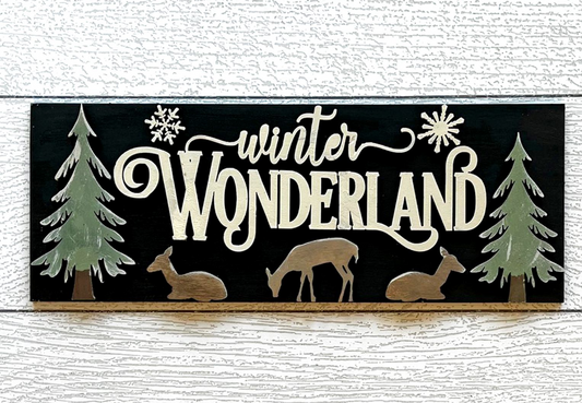 Winter wonderland insert for light box frame