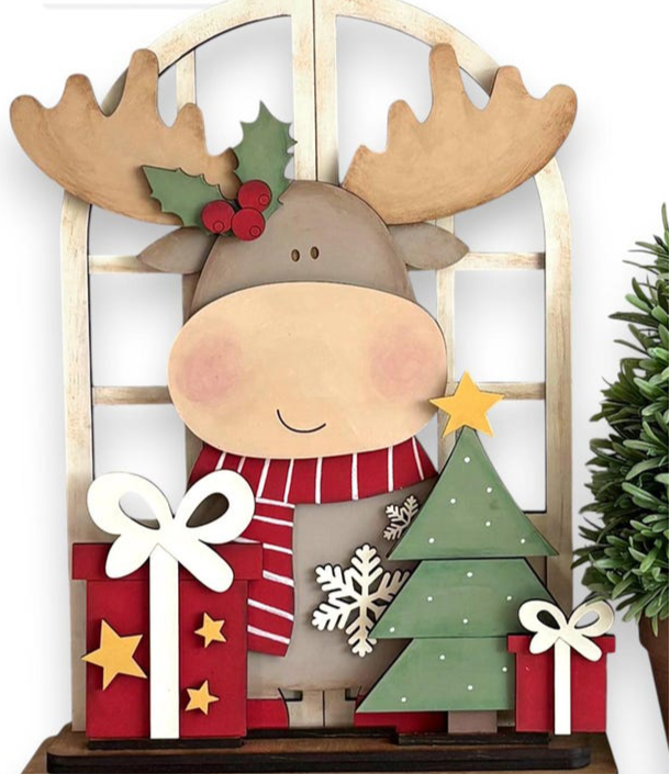 Arched Window Insert Moose