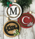 Monogram Christmas ornaments DIY Craft