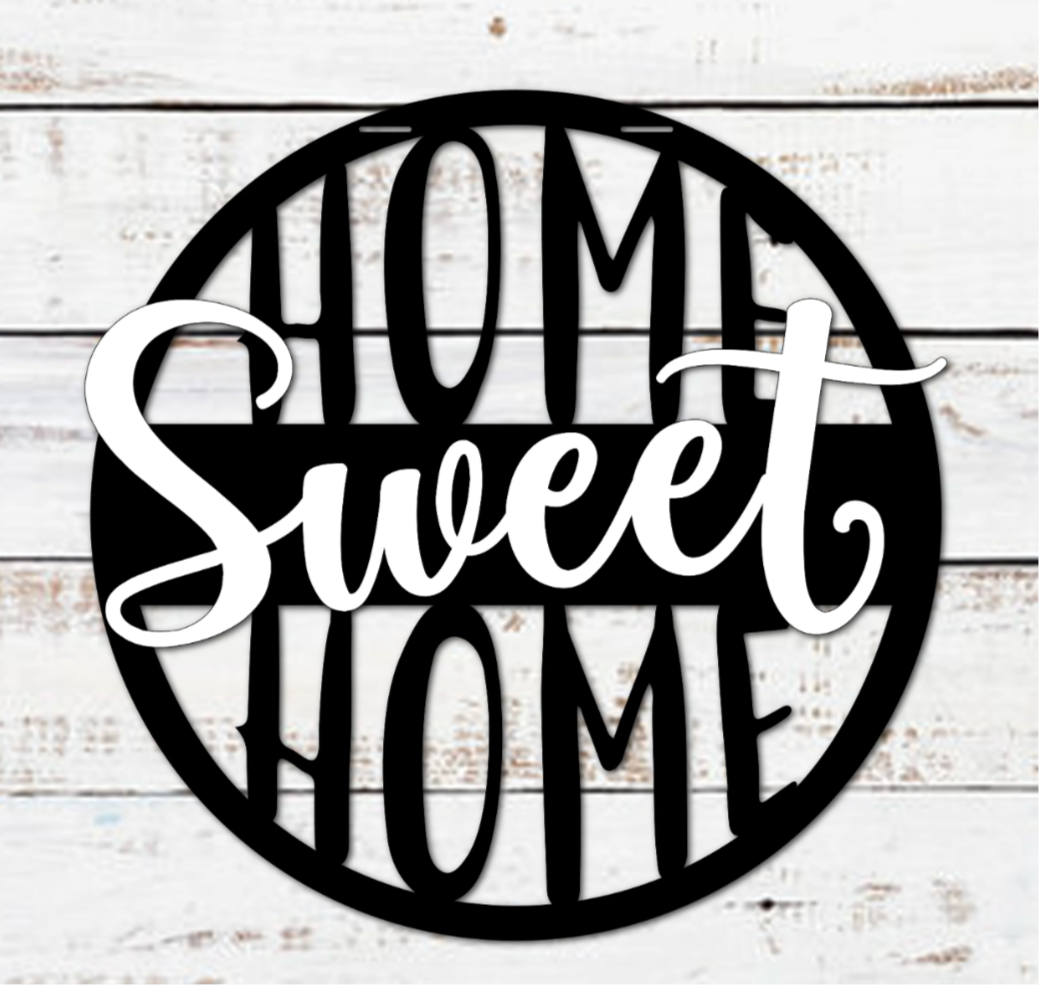 Home Sweet Home Door Round DIY Craft