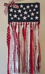 Flag shabby rag hanger