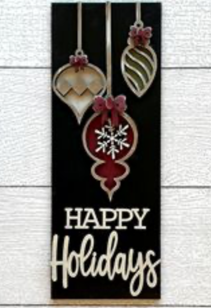 Happy Holidays insert for light box frame DIY Craft