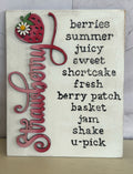 Strawberry rectangle frame insert