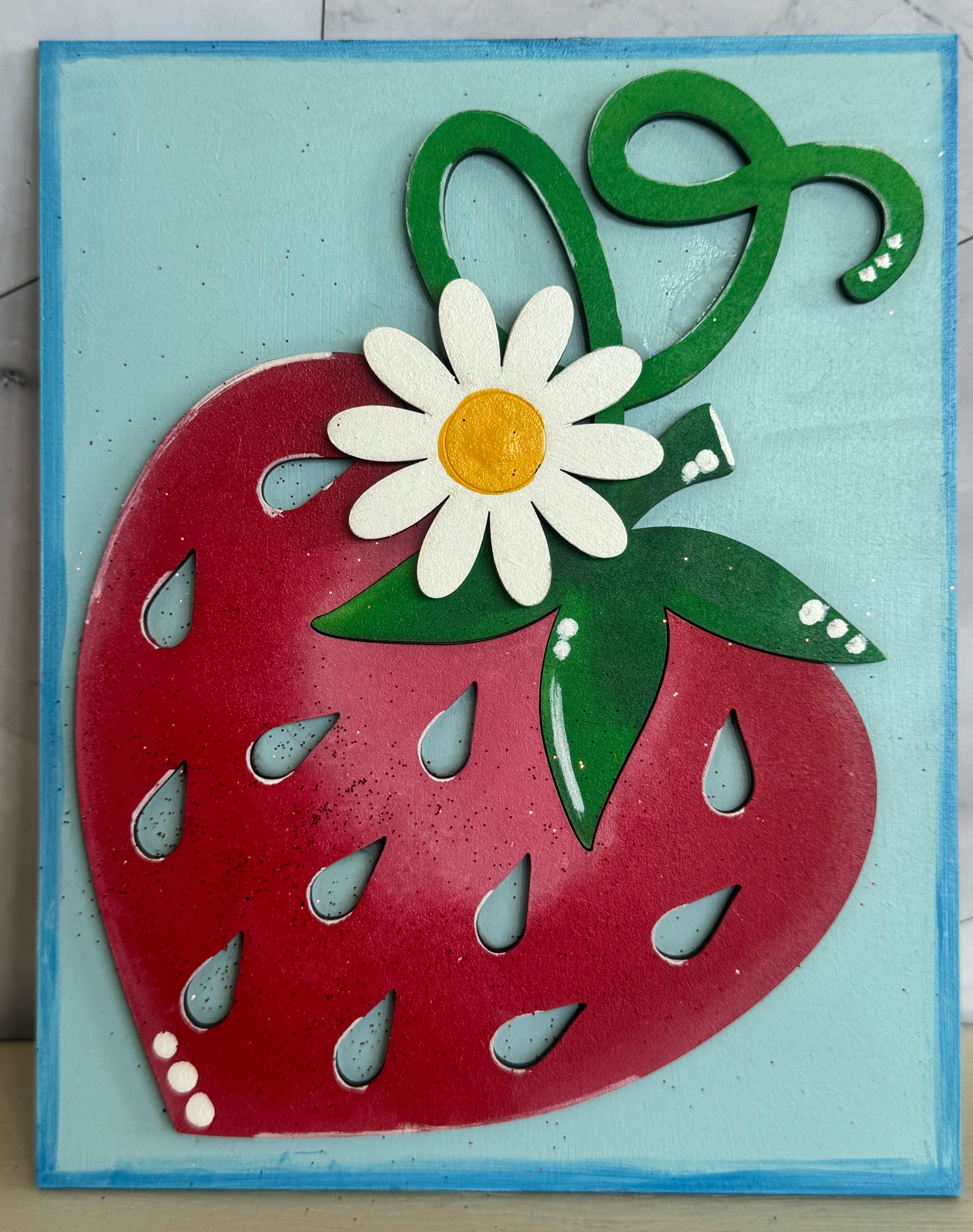 Strawberry insert rectangle frame