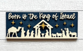 Born is  the King of Israel insert for light box frame DIY Craft