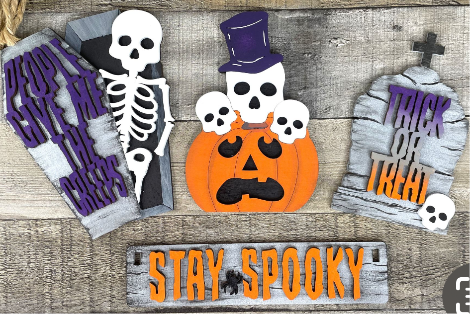 Stay spooky Halloween  Wagon/Raised Shelf Insert Kit