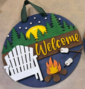 Camping Welcome Door  Round DIY Craft