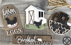 Farm Fresh Eggs Wagon/Raised Shelf Insert Kit DIY Craft