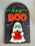 Hey Boo Halloween insert (insert only) for Arch frame interchangeable shelf sitter DIY craft kit