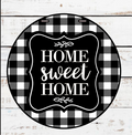 Home Sweet Home Buffalo Plaid Door Round DIY Craft