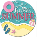 Hello Summer Door Round DIY craft