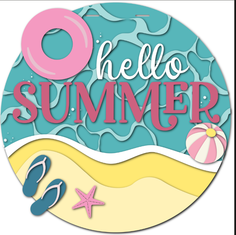Hello Summer Door Round