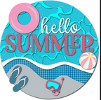Hello Summer Door Round DIY craft