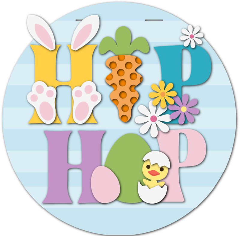 Hip Hop Easter Door Round DIY KIT