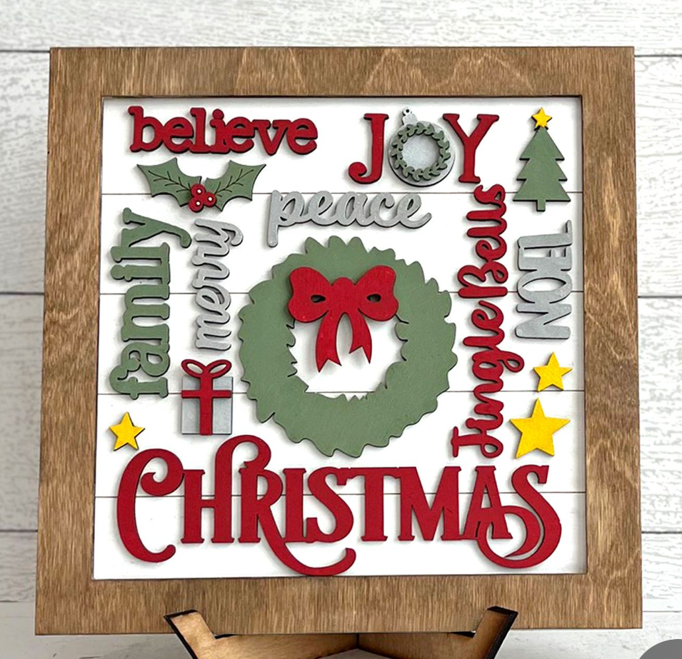 Christmas Word Art Sign Kit