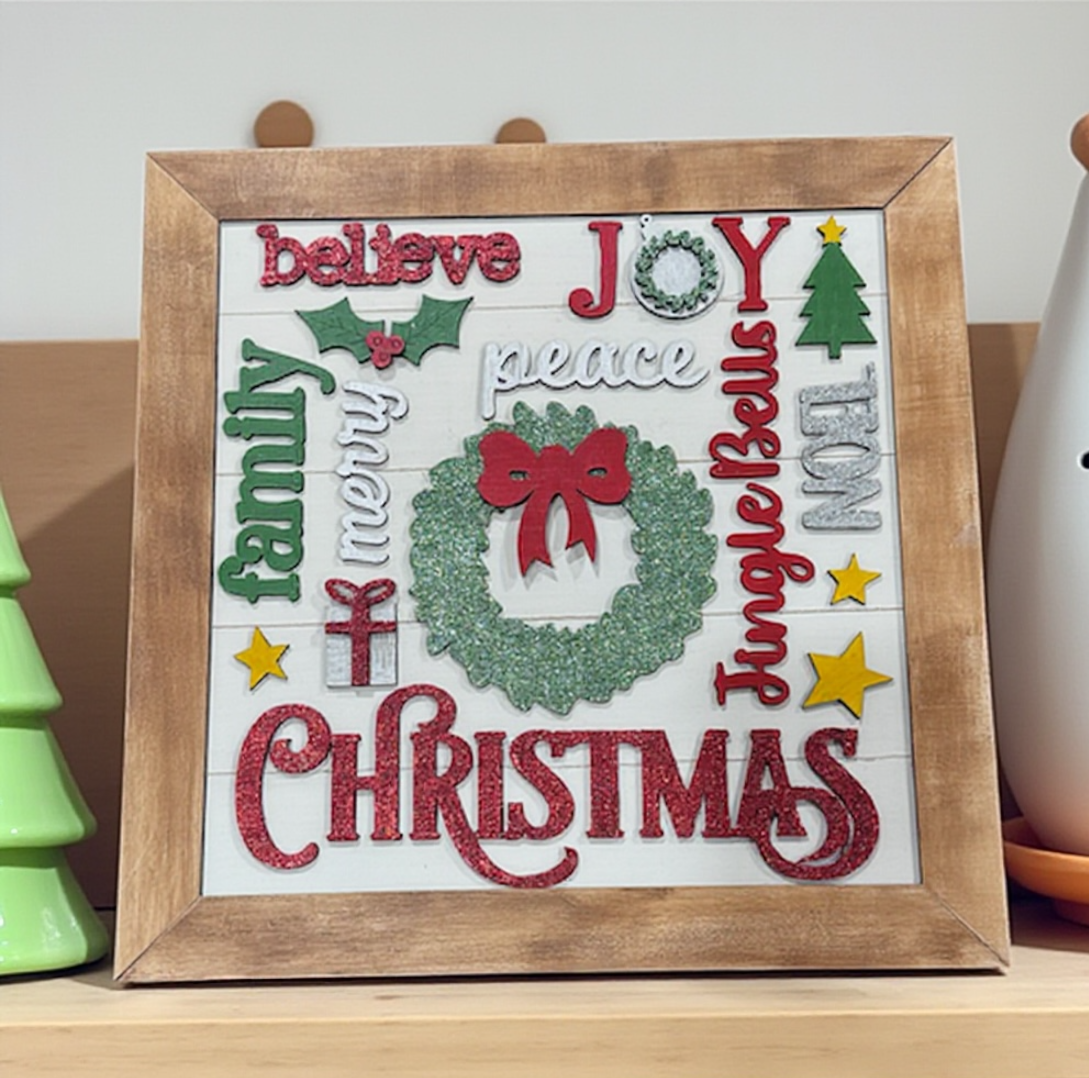Christmas Word Art Sign Kit