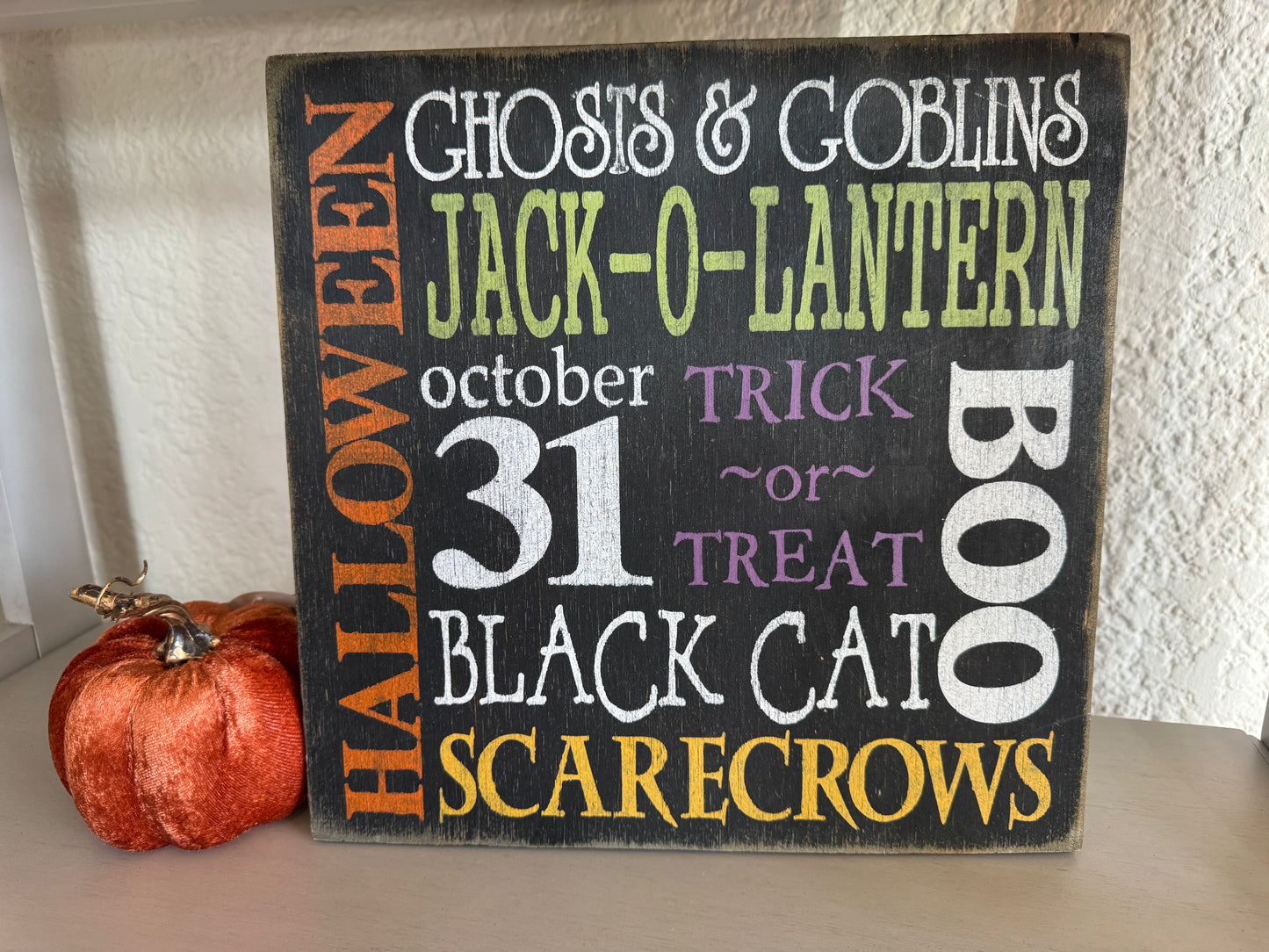 Class reverse vinyl Halloween subway art