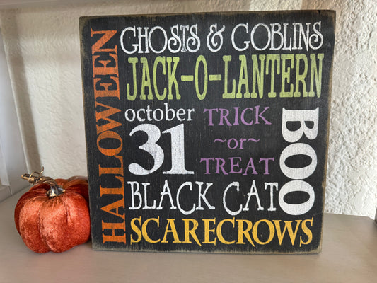 Class reverse vinyl Halloween subway art