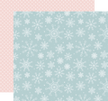 Winter fun; winter scenery snowflakes 12 x 12 patterned paper