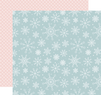 Winter fun; winter scenery snowflakes 12 x 12 patterned paper
