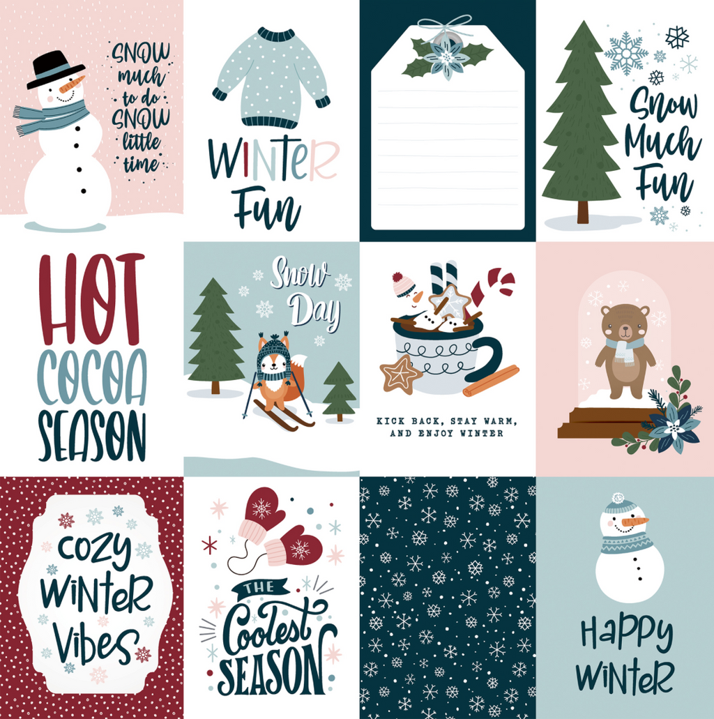 Winter Fun 3x4 journaling cards