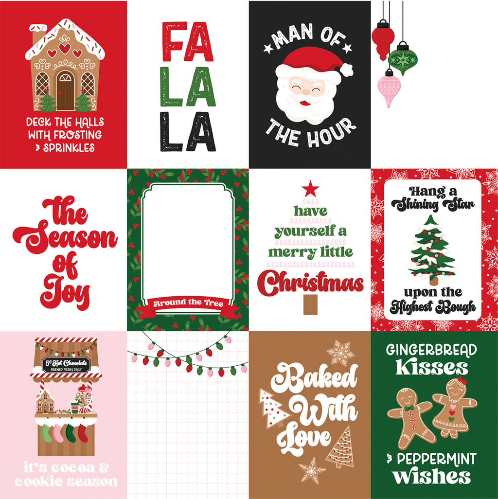 Santa's Christmas Delivery 3x4 Journaling cards
