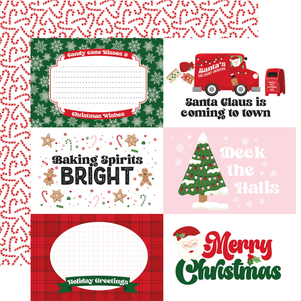 Santa's Christmas Delivery 6x4 Journaling cards 12x12 paper