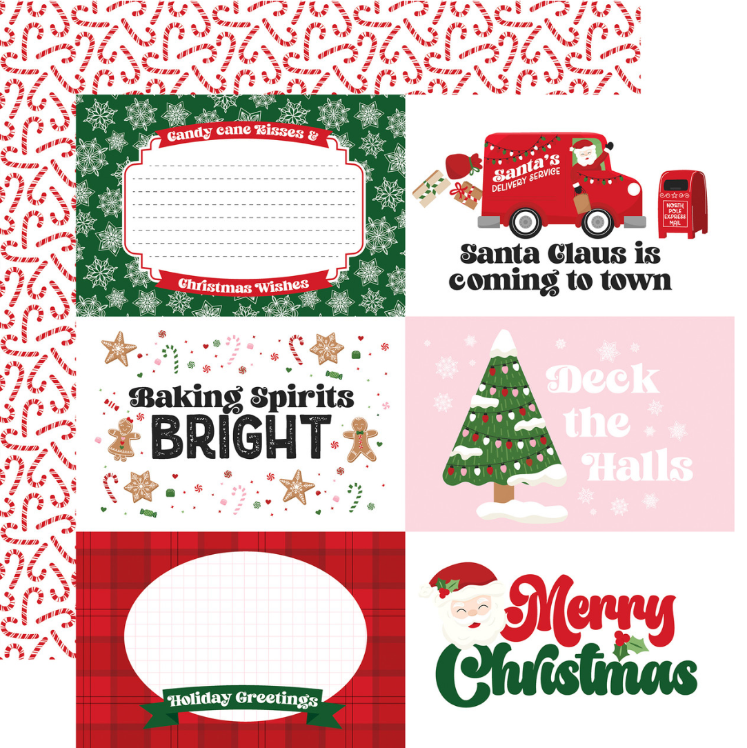 Santa's Christmas Delivery 6x4 Journaling cards 12x12 paper