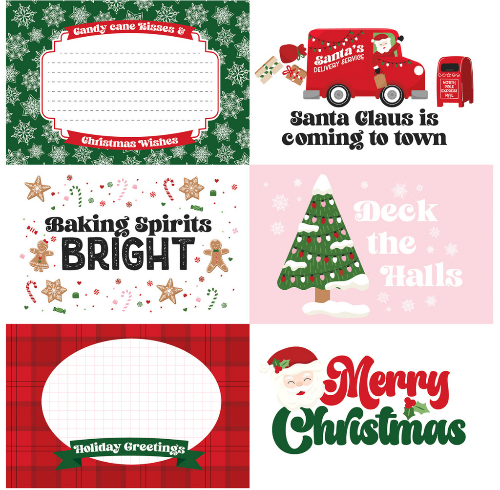 Santa's Christmas Delivery 6x4 Journaling cards 12x12 paper