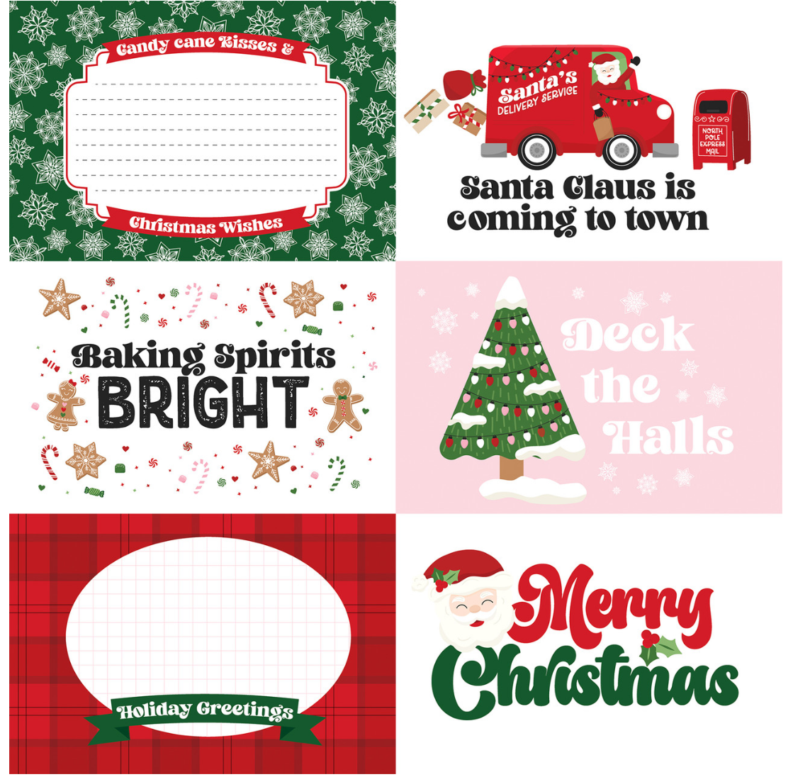 Santa's Christmas Delivery 6x4 Journaling cards 12x12 paper