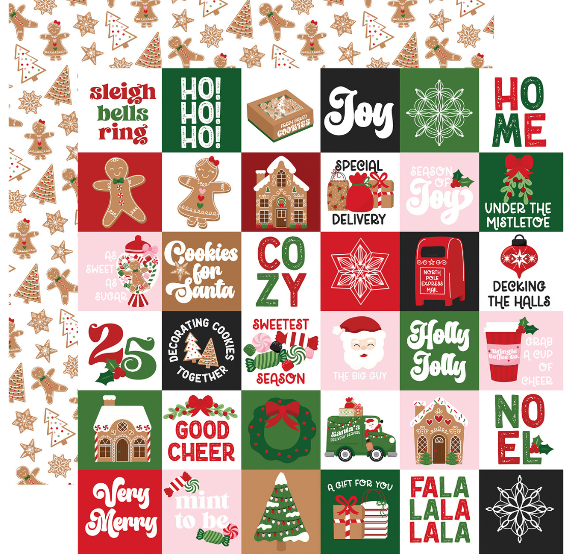 Santa's Christmas Delivery 2x2 Journaling Cards 12x12 paper