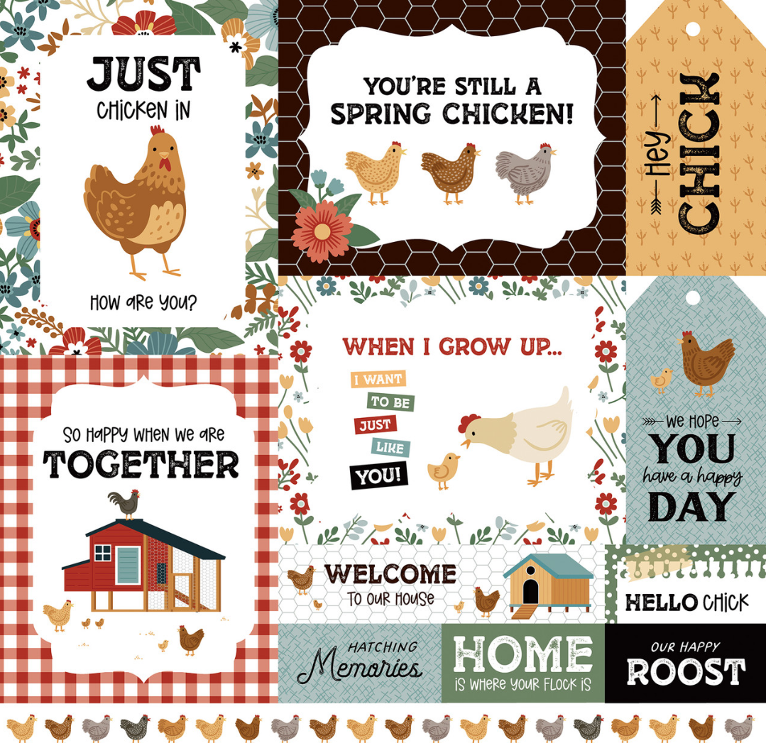 Chickens:Multi Journaling Cards