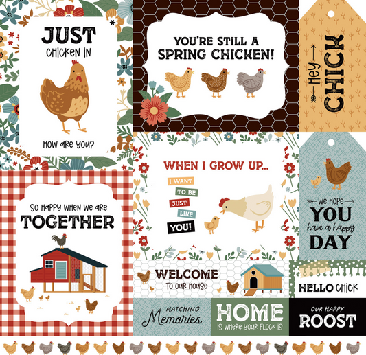 Chickens:Multi Journaling Cards