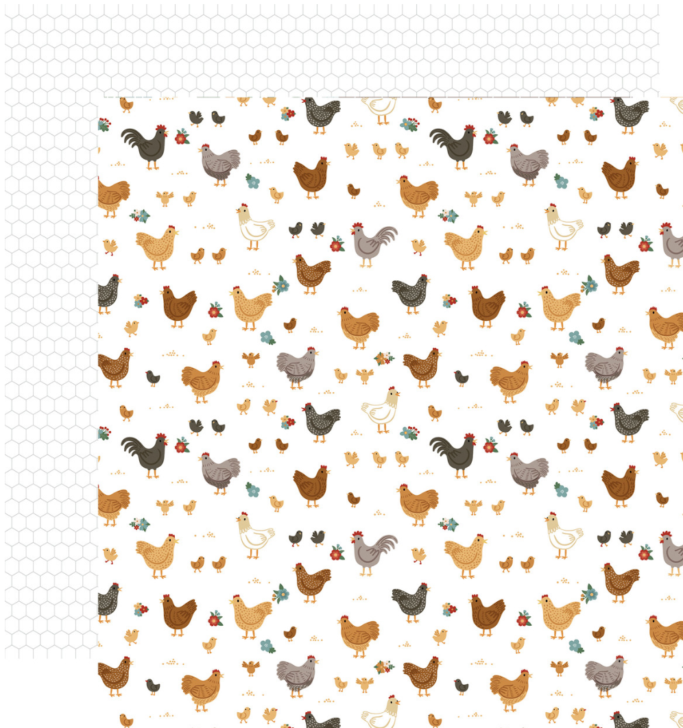 Chickens: Mama Hen and Chicks