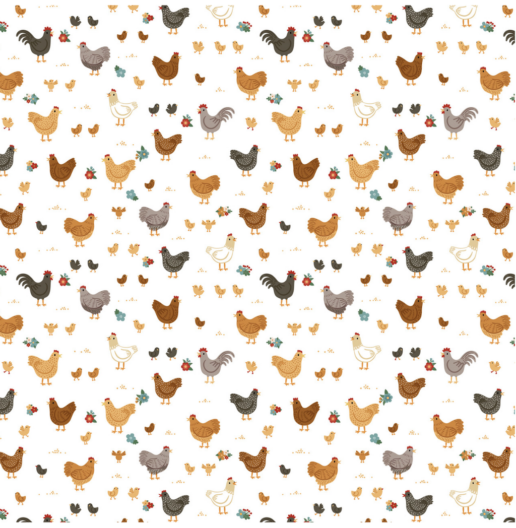 Chickens: Mama Hen and Chicks