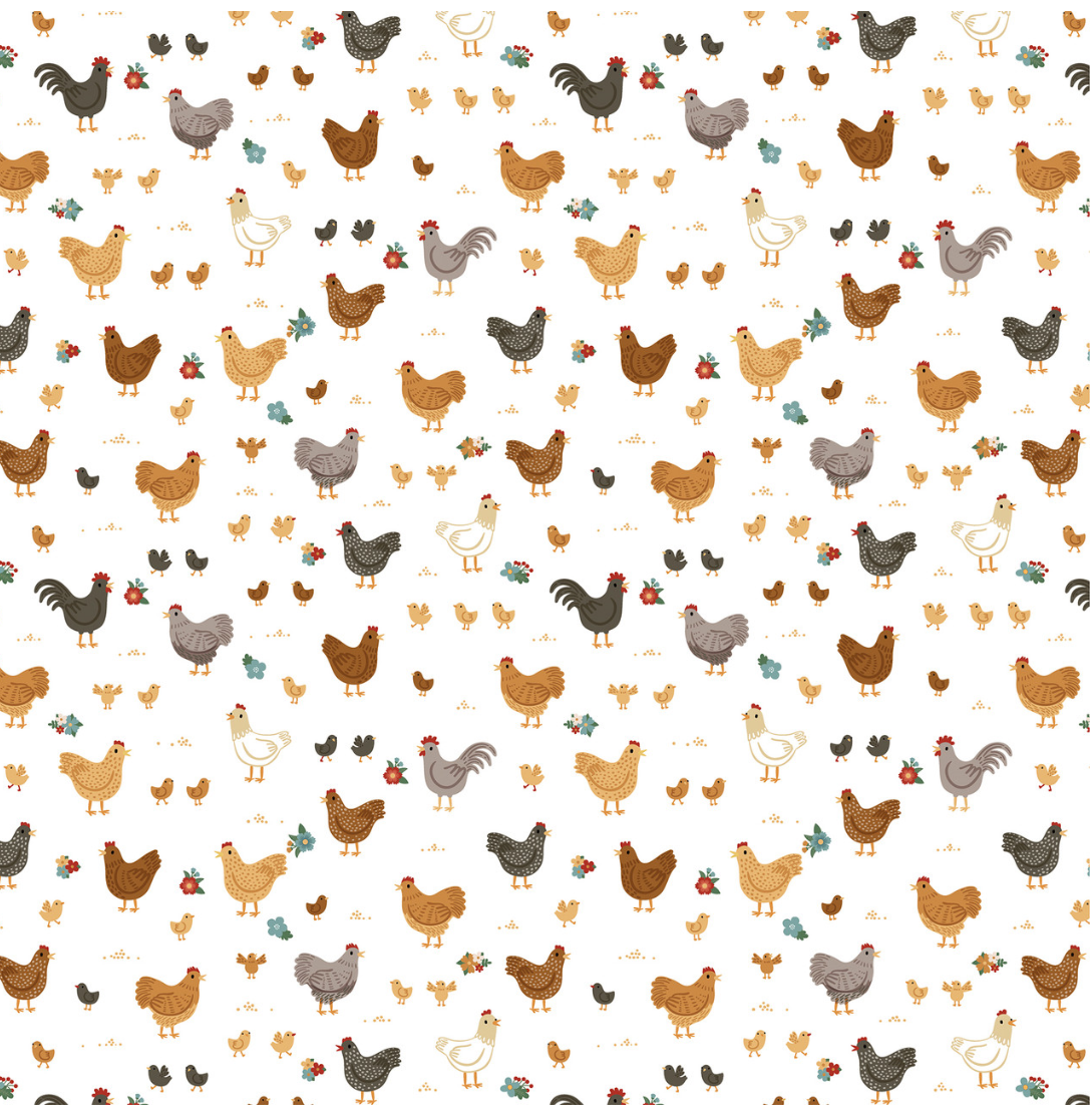 Chickens: Mama Hen and Chicks