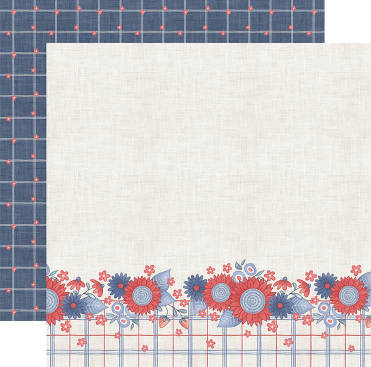 Yankee doodle American made flowers 12 x 12