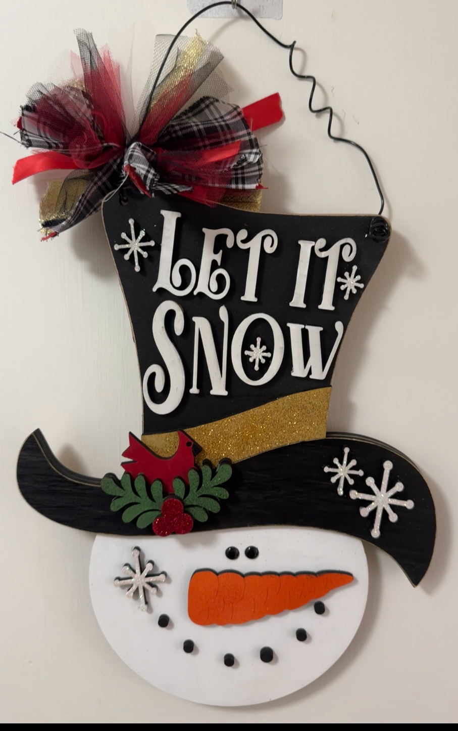 Let it snowman Door Hanger DIY Craft