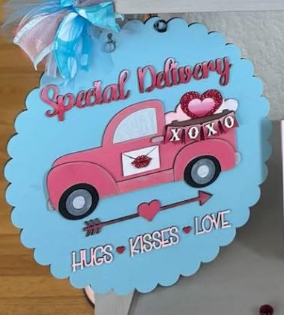 Special Delivery Truck Door Round DIY Craft